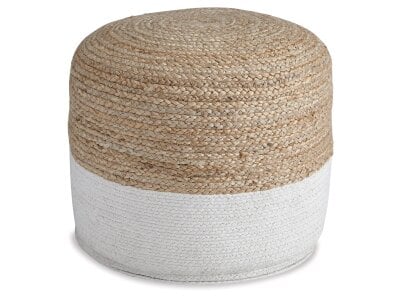Sweed Valley White Pouf Ottomans & Poufs ashley furniture Sweed Valley White Pouf Ottomans & Poufs ashley furniture