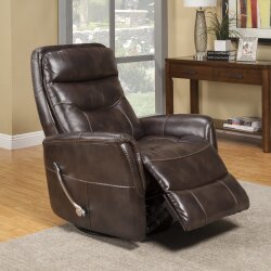 Gemini Truffle Manual Swivel Glider Recliner - Image 2