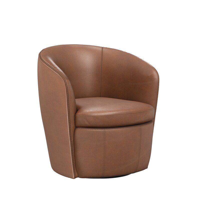 Barolo Vintage Whiskey Swivel Club Chair Chairs Customizable