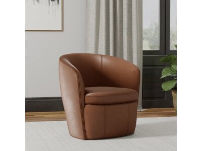 Barolo Vintage Whiskey Swivel Club Chair Chairs Customizable
