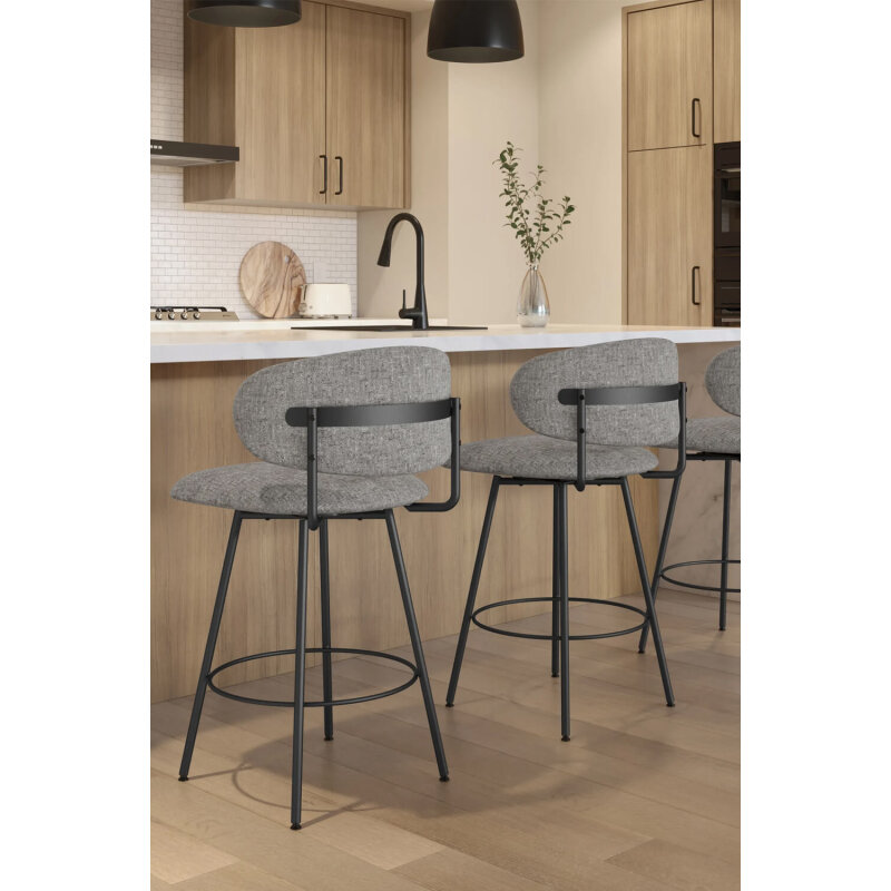 Wyatt Swivel Stool Bar Height 24″ and 30″ Adjustable Bases Amisco