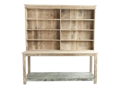 2-Piece Wood and Metal Hutch and Shelves Unique Items Creative Co-op
