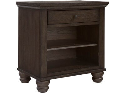 Cambridge 1 Drawer Nightstand – Pepper Nightstands Aspen Home