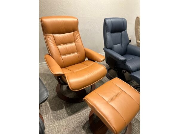 Almond Chair/Ottoman Recliners