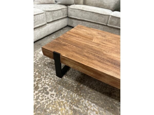 Teak Coffee Table Solid Teak/Metal Cocktail & Coffee Tables