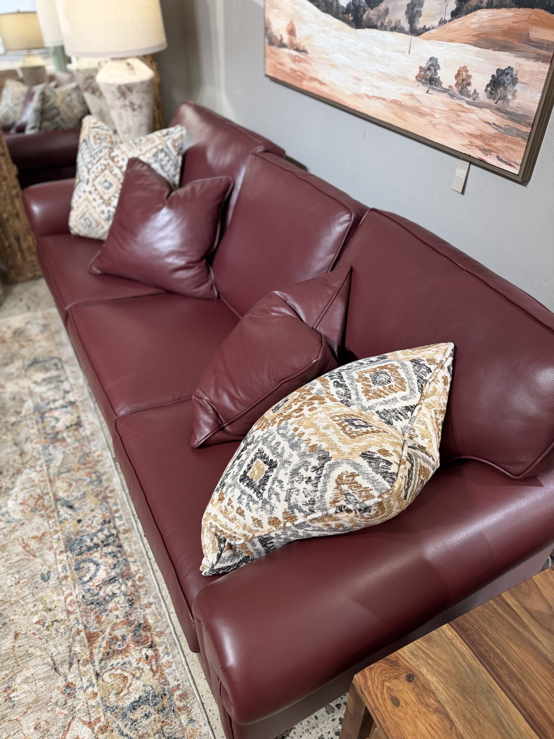 Bronco Burgundy Sofa
