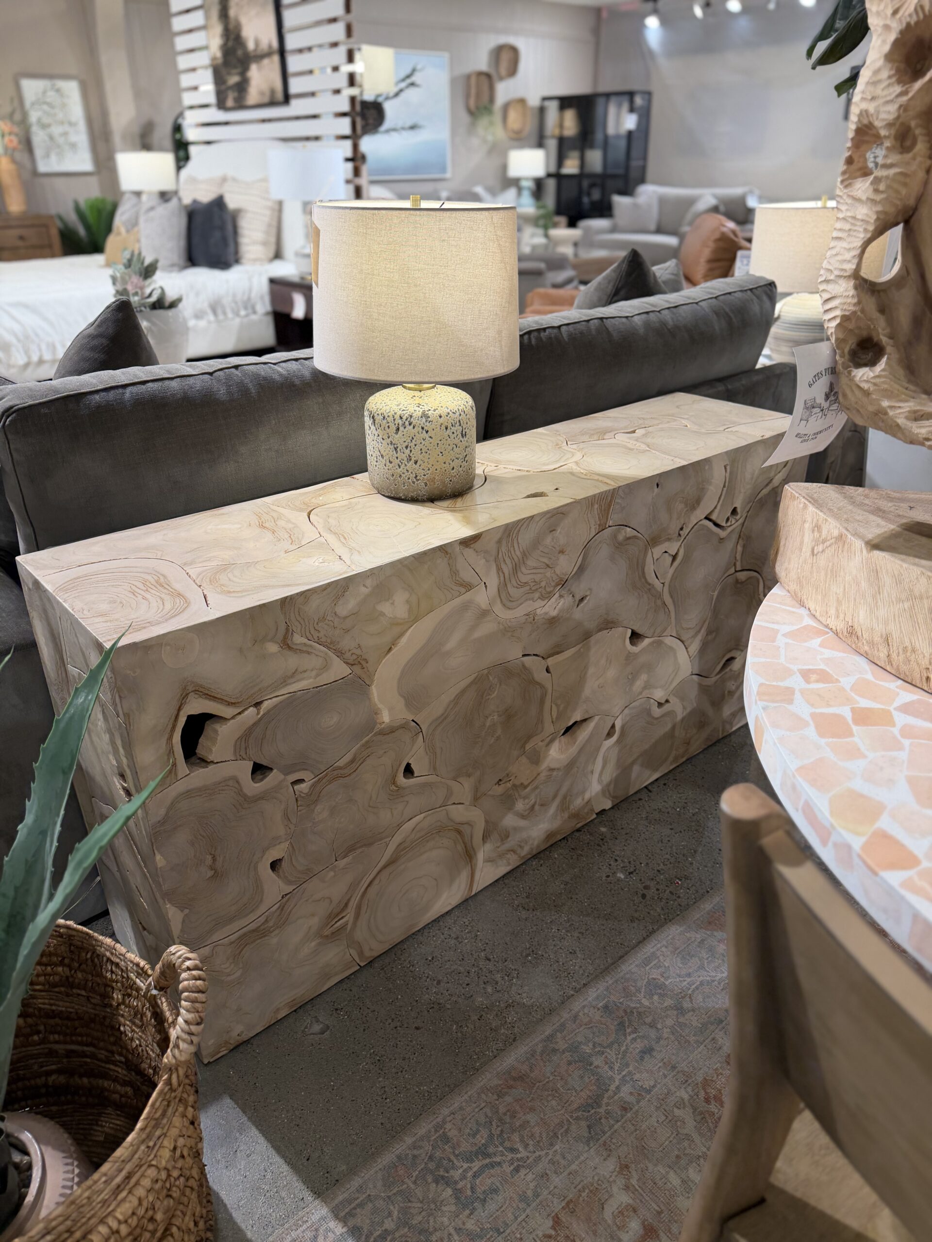 Sofa Table in Natural Wood