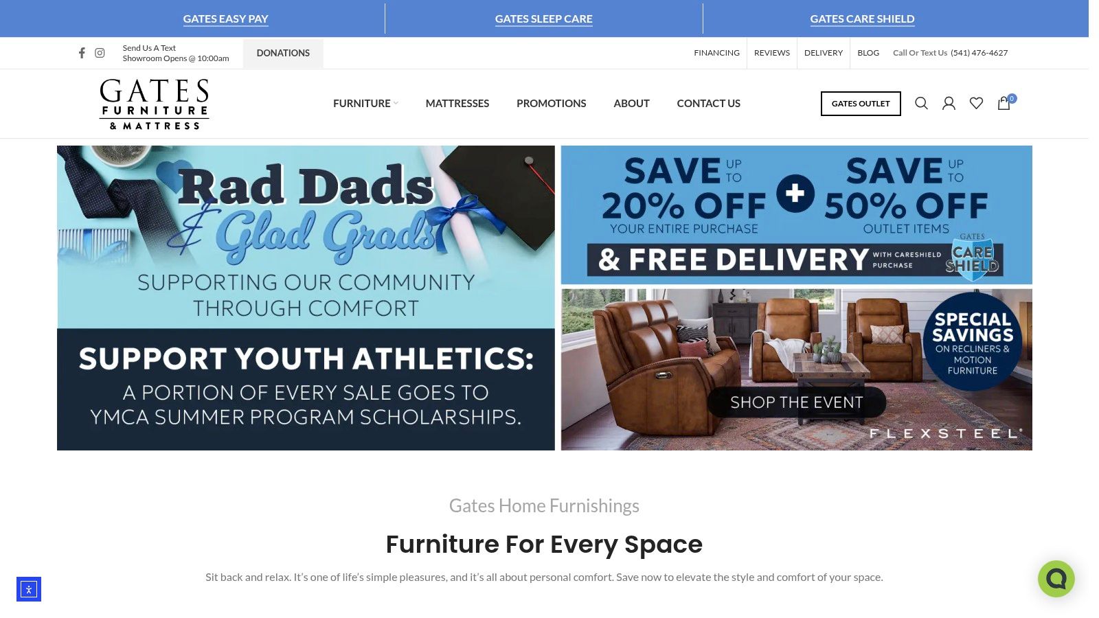 Screenshot from https://gatesfurniture.com