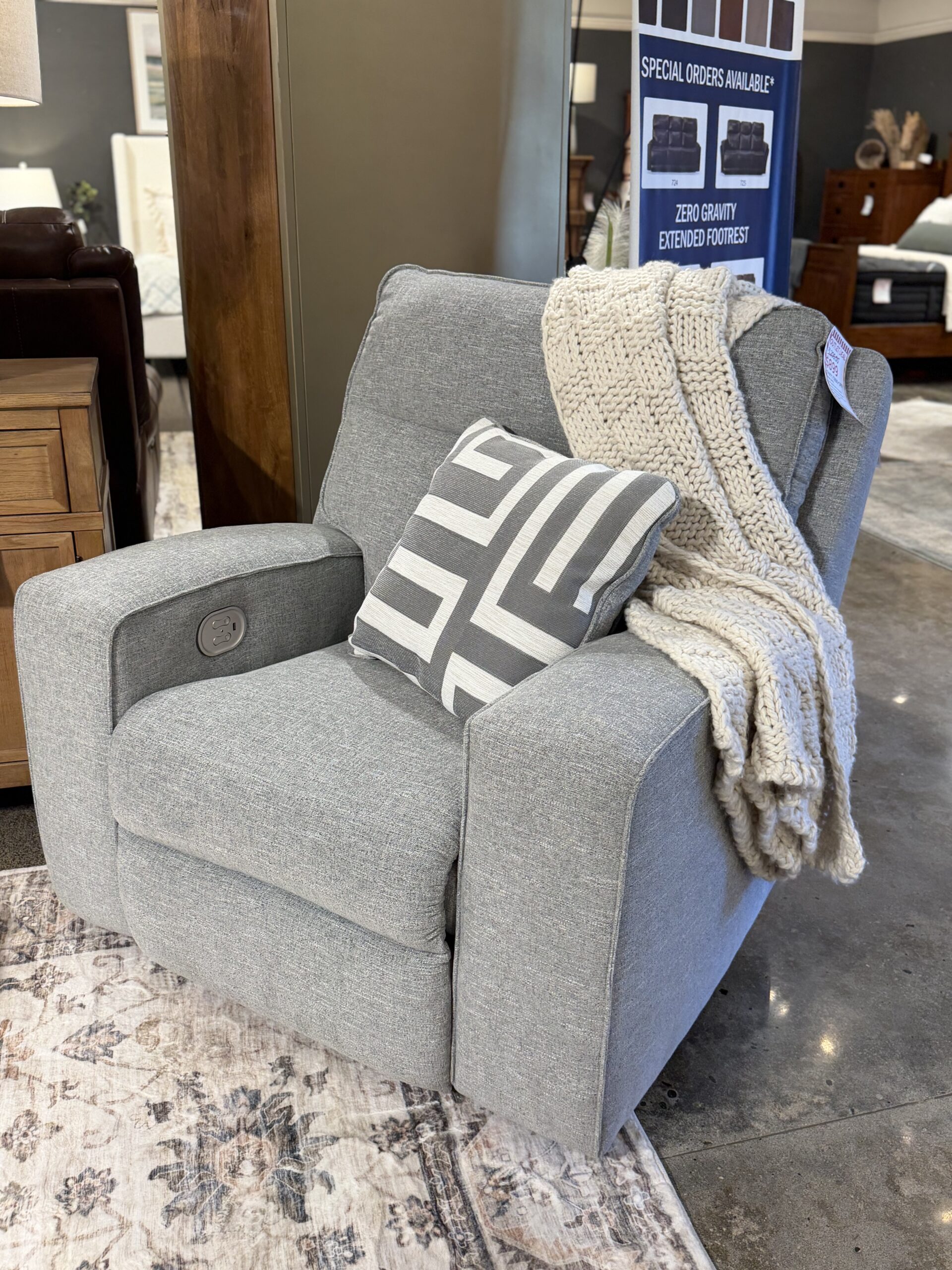 Recliner in Pewter