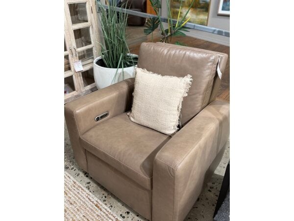 Aria Fawn Leather Reclining Chair