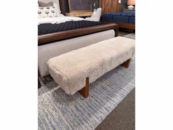 Faux Fur Bench