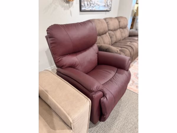 Power Recliner in Burgundy