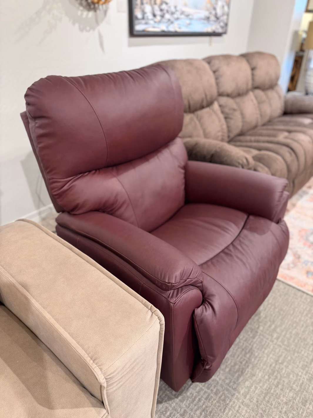 IMG_9129 Power Recliner in Burgundy - Image 1