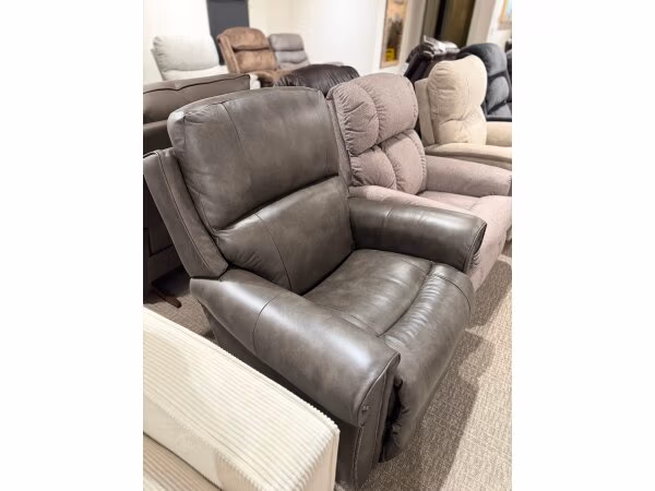 Recliner in Gray Leather