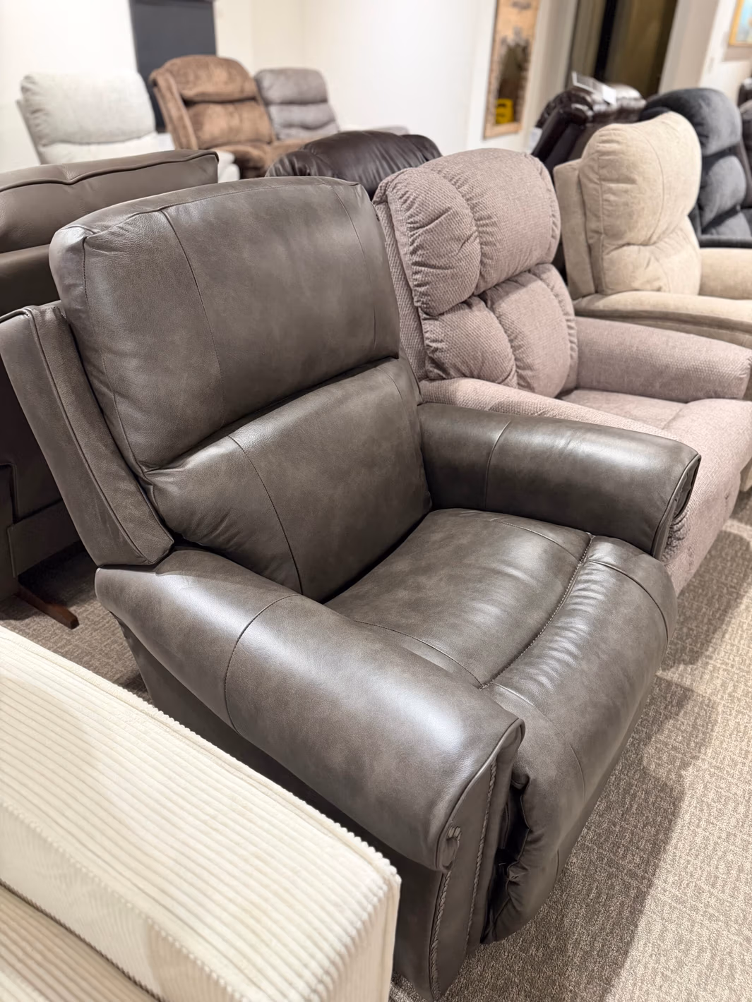 IMG_9151 Recliner in Gray Leather - Image 1