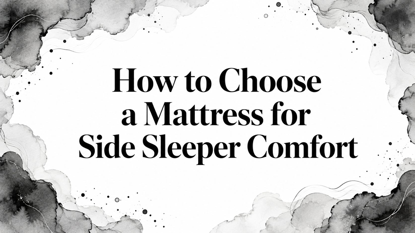 How To Choose A Mattress For Side Sleeper Mattress Selection