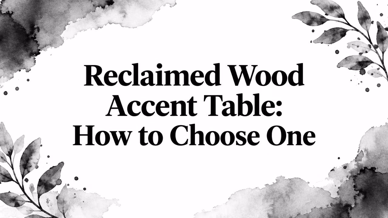 Reclaimed Wood Accent Table Title Design
