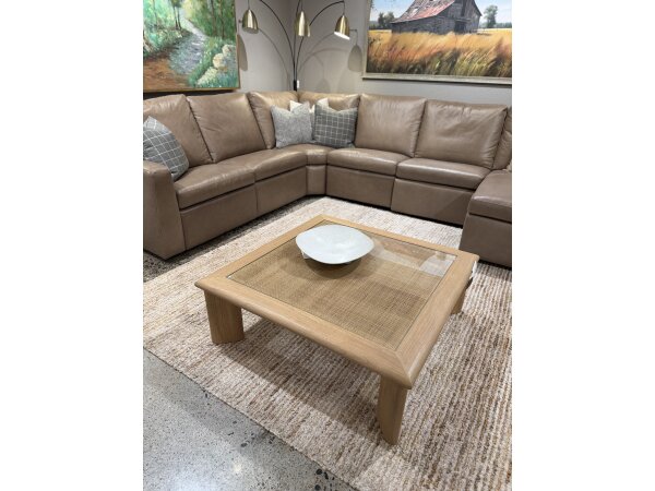 Dovetail Coffee Table Wood/Rattan